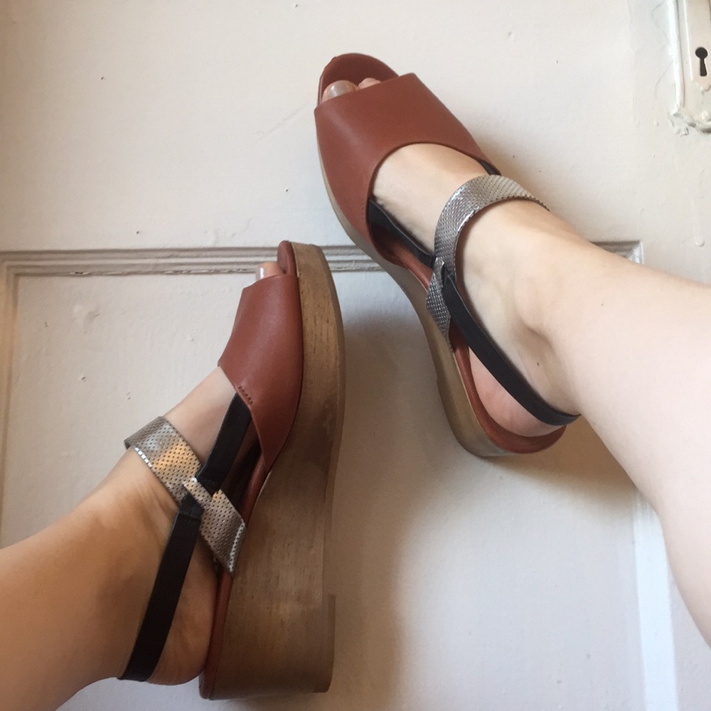 Rachel Comey Brown Leather Wedges